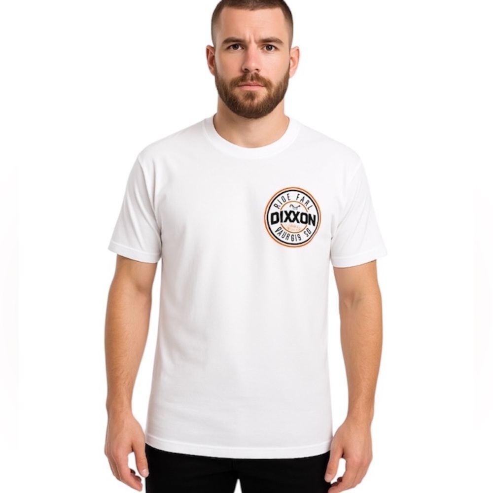 NWOT Dixxon Men's Sturgis Ride Fast White Tee Shirt, Size 2X